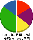 青山ガラス 貸借対照表 2012年6月期