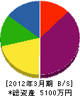 迫田工務店 貸借対照表 2012年3月期