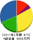 穂高電気工事 貸借対照表 2011年2月期