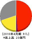 日本ベッド製造 損益計算書 2010年4月期