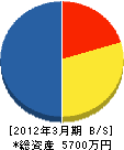 浜松建具（同） 貸借対照表 2012年3月期