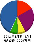 矢野組 貸借対照表 2012年4月期