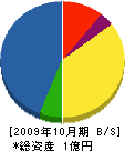 野田水道センター 貸借対照表 2009年10月期