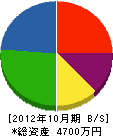 小松園 貸借対照表 2012年10月期