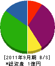 相川建設 貸借対照表 2011年9月期