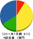 三田建設 貸借対照表 2011年7月期