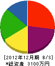 千代田建設 貸借対照表 2012年12月期