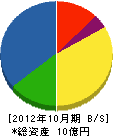 青木清掃 貸借対照表 2012年10月期