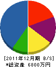 藤井造園土木 貸借対照表 2011年12月期