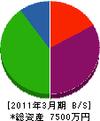 梶田工務店 貸借対照表 2011年3月期