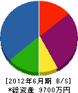 中川機工 貸借対照表 2012年6月期