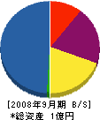 中央報知機 貸借対照表 2008年9月期