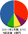 和田工務店 貸借対照表 2011年2月期
