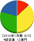 堀内土木 貸借対照表 2010年1月期