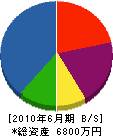 岡本組 貸借対照表 2010年6月期