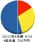 讃州建設 貸借対照表 2012年9月期