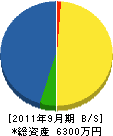 依田設備工業 貸借対照表 2011年9月期
