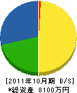 島田工務店 貸借対照表 2011年10月期