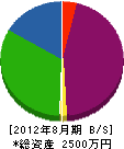 藤橋工務店 貸借対照表 2012年8月期