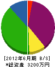 麻生・高須組 貸借対照表 2012年6月期