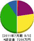 大功電工社 貸借対照表 2011年7月期