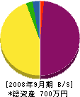 竹本興業 貸借対照表 2008年9月期
