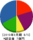 日本システム工業 貸借対照表 2010年8月期