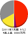 西田ネットグラウンド 損益計算書 2011年7月期