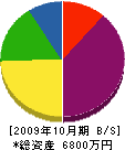 松井建設 貸借対照表 2009年10月期