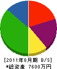 生井土建 貸借対照表 2011年8月期
