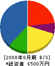 平野硝子建材 貸借対照表 2008年8月期