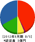 梶田建設 貸借対照表 2012年8月期