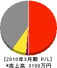 福田電機設備工業所 損益計算書 2010年3月期