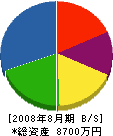 斎藤産商 貸借対照表 2008年8月期