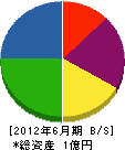 釣田建設 貸借対照表 2012年6月期
