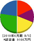 細川工務店 貸借対照表 2010年6月期