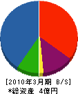 米井建設 貸借対照表 2010年3月期