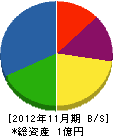 田中組 貸借対照表 2012年11月期