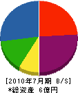 愛晃 貸借対照表 2010年7月期