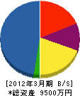 中島建設 貸借対照表 2012年3月期