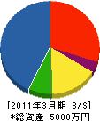 タチバナ防災電設 貸借対照表 2011年3月期