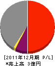 長沢産業 損益計算書 2011年12月期