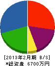 塚原工業 貸借対照表 2013年2月期