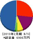 小島工業所 貸借対照表 2013年2月期
