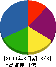 増川プロジェクト技建 貸借対照表 2011年3月期