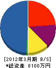 ユタカ防災サービス 貸借対照表 2012年3月期