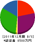 田口設備 貸借対照表 2011年12月期