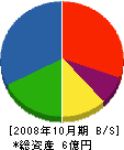 西川建設 貸借対照表 2008年10月期