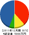 百谷建設 貸借対照表 2011年12月期 百谷建設 貸借対照表 2011年12月期