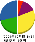 明王建設 貸借対照表 2008年10月期